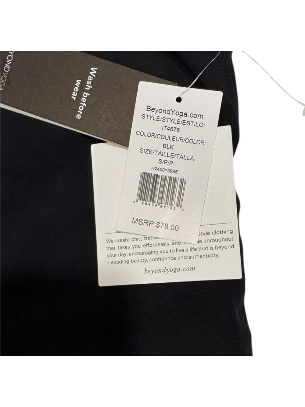 BEYOND YOGA Black Cut Out Sports Bra Crop Yoga Pilates NWT Small - Picture 13 of 13